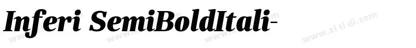 Inferi SemiBoldItali字体转换
